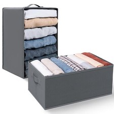 Rangement Vetement Armoire 2pcs Bonne Aide Organisateur Vetement avec 7 Compa...