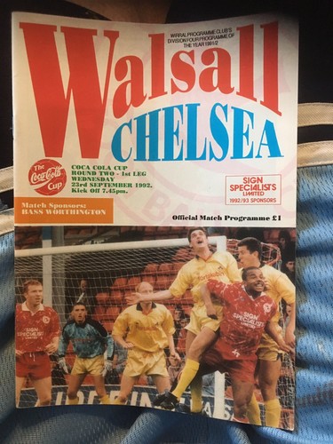 1992 walsall v chelsea - walsall,
