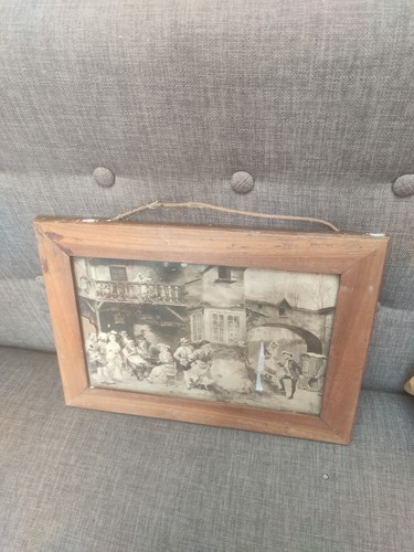 Ancien tableau scene genre - ancien, de