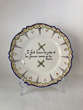 Assiette faïence de Malicorne