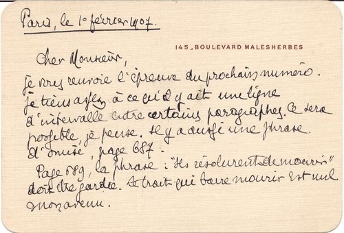 Lettre autographe andre du - lettre,