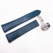Cartier 21mm x 18mm Bleu Vélin Sangle Et Boucle pour Santos Modèle WSSA0030