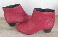 BOTTINES neuves en cuir rouge