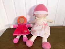 Vintage 2 doudous Poupée Corolle 2011/2013 robe rose 25/35 cm