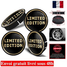 Cache-Moyeu Durable en ABS Noir - 4 Pièces 60mm, Idéal pour Toutes les Jantes