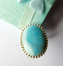 Bague en Larimar naturel