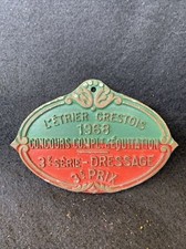 CHEVAUX PLAQUE CONCOURS
