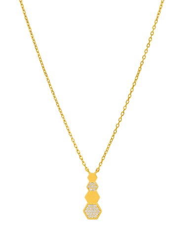 Collier femme hexagonal - hexagonal, en