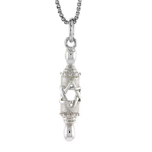 Argent sterling mezouza - mezouza, torah