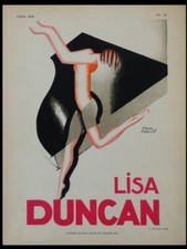PAUL COLIN, AFFICHE LISA DUNCAN - LITHOGRAPHIE 1928 - CALAVAS