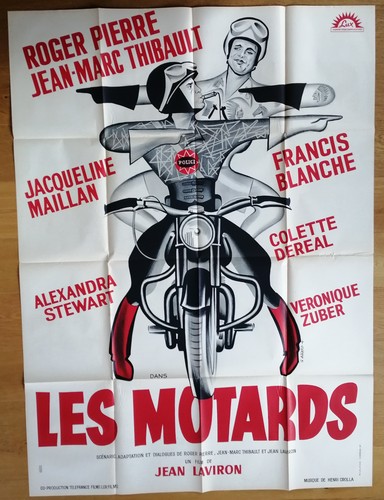 Motards moto police affiche - police,
