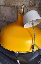 Plafonnier Industriel En Métal Jaune