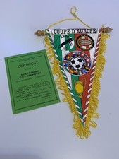 AS Saint Etienne PSV Eindhoven rare fanion coupe d'Europe 1976-77 certificat N°1