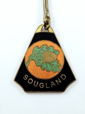PORTE-CLES - SOUGLAND - FONDERIES de SOUGLAND Métal Émaillé 1960s Vintage