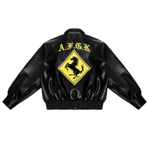 Ferrari leather jacket - leather, jacket/