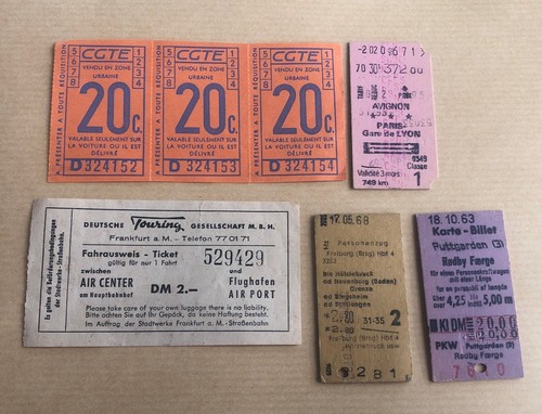 Lot tickets métro et - 1, de