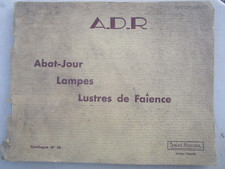 Catalogue 1933-34 n°10 A.D.R ABAT-JOUR LAMPES LUSTRES DE FAÏENCE Saint-Aignan