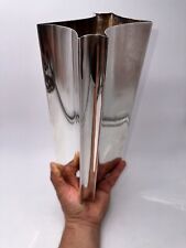 Grand vase en métal chromé, déstructuré design for Habitat vintage