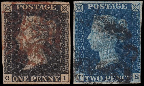 Grande bretagne 1840 reine - 1/2,
