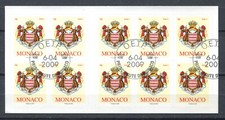 Monaco 2009 • Iv# 2676A  coat of arms  booklet 10 self-adhesive FD used/SU-9163