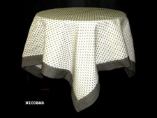 NAPPE SURNAPPE 90 CARREE COTON TISSEE FACON CANNAGE GRISE ***