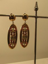 boucles d'oreilles vintage art nouveau 