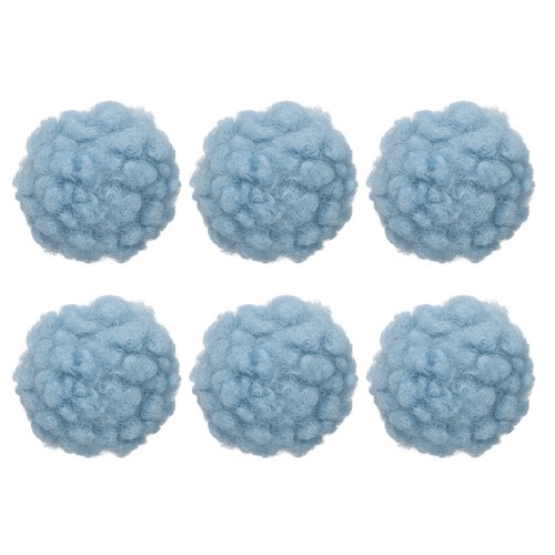 Pompons artisanaux laine - 6, en