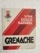 ETIQUETTE GRENACHE VIN DOUX