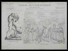 ALBUM AUTOGRAPHIQUE 1867 - DEBUT MARCHAL VIGER WORMS LERAY BERTHON ZAMACOIS