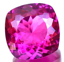 Grenat rhodolite naturel impeccable 23,10 ct rose framboise certifié gemme en...