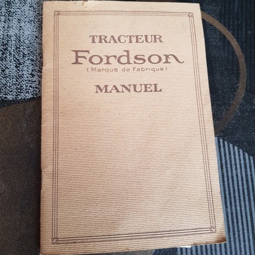 Tracteur fordson manuel 1925 - manuel,