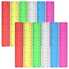 Lot de 12 règles de 15 cm