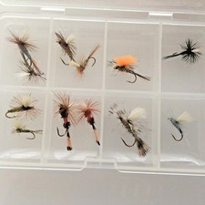 Mouches de Pêche Parachute Mouche Sèche Sélection Boite De 12 Mouche Paquet #157