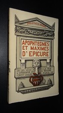 APOPHTEGMES ET MAXIMES D'ÉPICURE - A L'ENSEIGNE DU POT CASSÉ - 1937