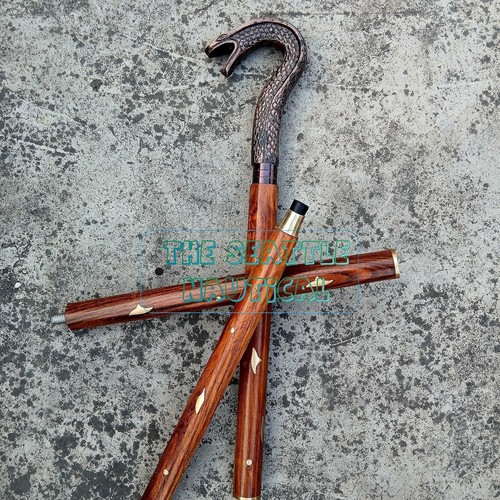 Bâton marche bois - de, en