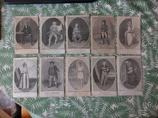 Suite de 10 Gravures de Portraits d'Acteurs de Théatre Anglais XVIIIe De Wilde