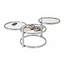 Table Basse en Verre "Blaise" 140cm Argent