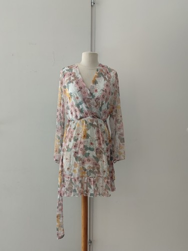 Robe courte fleurie - , made