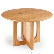 Table À Manger Effet Bois "Bohème" 120cm Chêne Clair