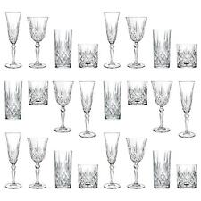 24pc RCR Crystal Melodia Ensemble de Verrerie Vin Champagne Whisky Verres