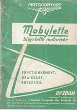 livret Mobylette   MOTOCONFORT - fonctionnement graissage entretien - BP