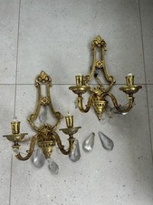 PAIRE D’APPLIQUES BRONZE