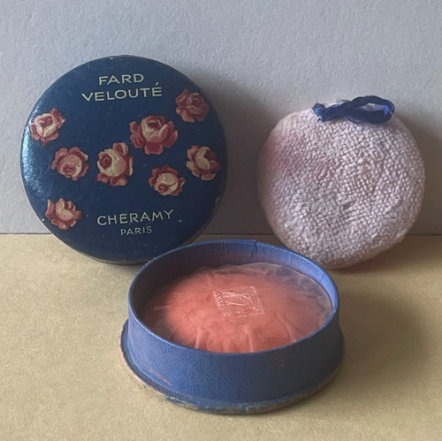 Ancienne petite boîte fard - boîte, "fard