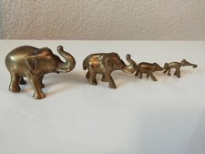 Lot de 4 Elephants en Bronze 