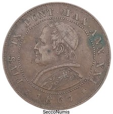 Papal States Pivs IX . 2 soldi