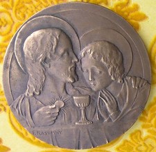 MEDAILLE JESUS CHRIST par Rasumny  scène de communion