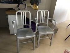 Chaises Aluminium Brossé