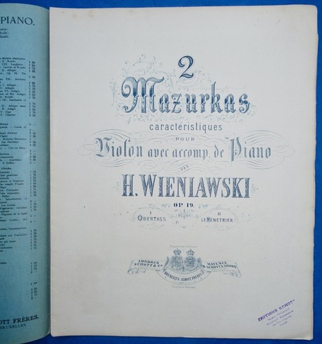 Wieniawski piano violon - wieniawski,