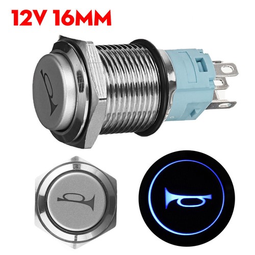 16mm 12v bouton poussoir - 12v,