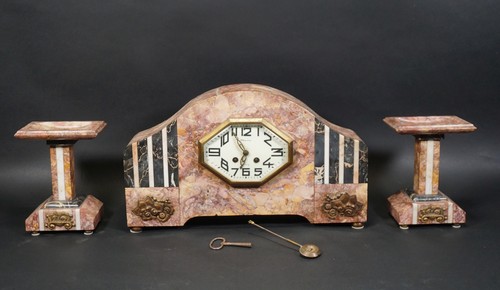Horloge cheminée marbre - de,